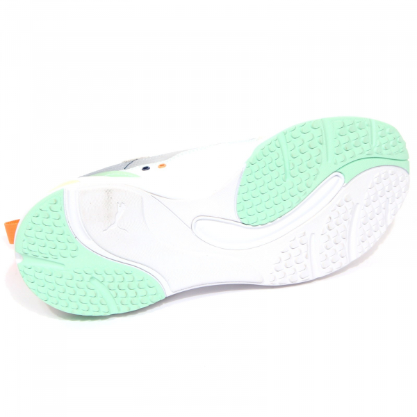 G1690 sneaker donna PUMA RISE white green suede fabric shoes woman