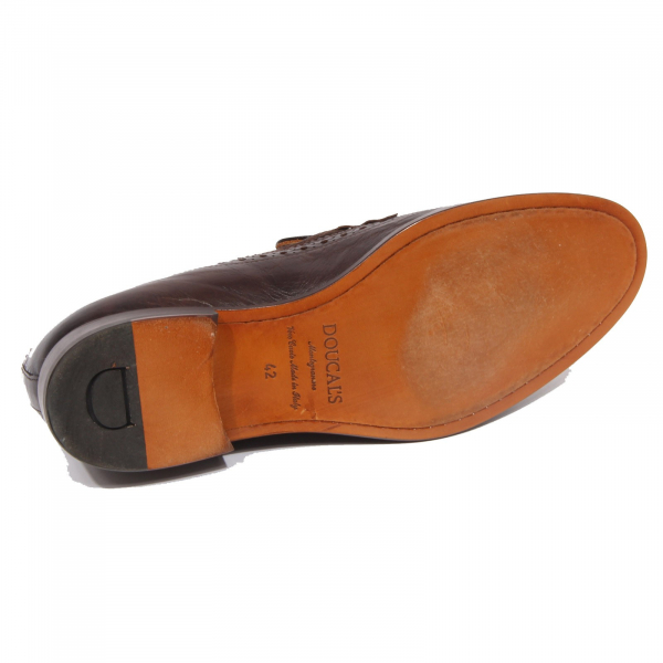 G1746 mocassino uomo DOUCAL'S brown leather/suede loafer men