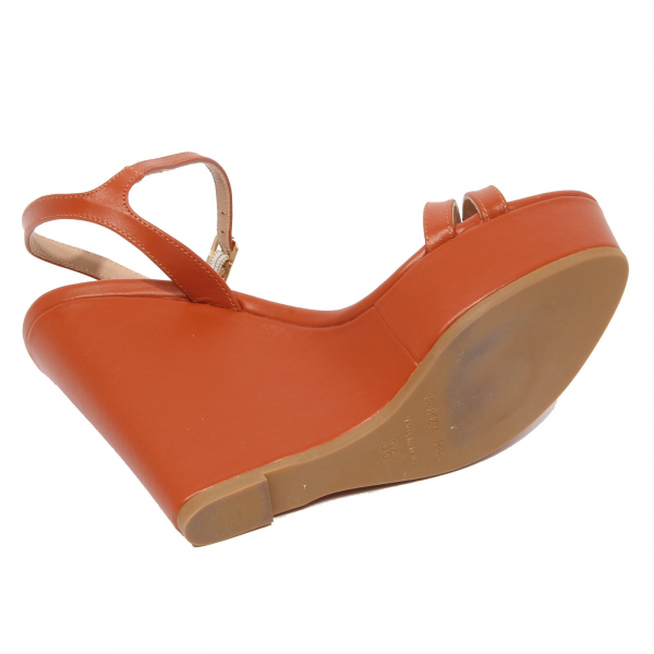 G1900 sandalo donna PATRIZIA PEPE leather brown sandal woman