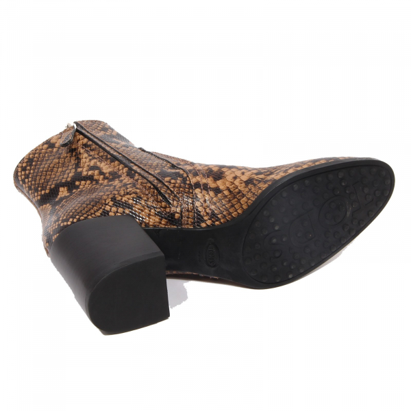 G2116 tronchetto selleria donna TOD'S leather black/brown boot woman