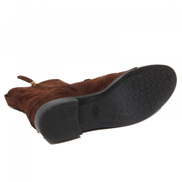 G2168 scarpa donna TOD’S brown stivaletto boot suede shoe woman