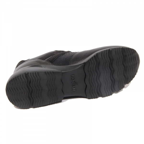 G2552 sneaker donna HOGAN ACTIVE ONE black paillettes shoe woman