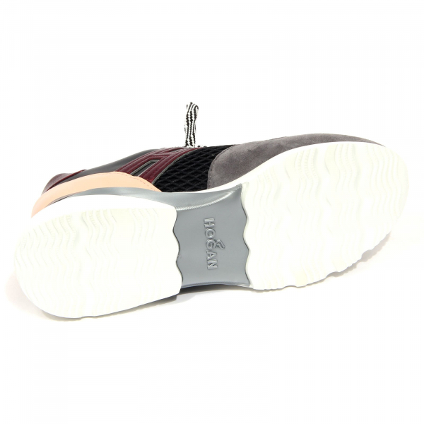 G2564 sneaker donna HOGAN ACTIVE ONE leather/fabric black shoes woman