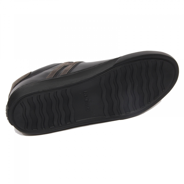 G2640 sneaker uomo HOGAN H365 black leather shoe man