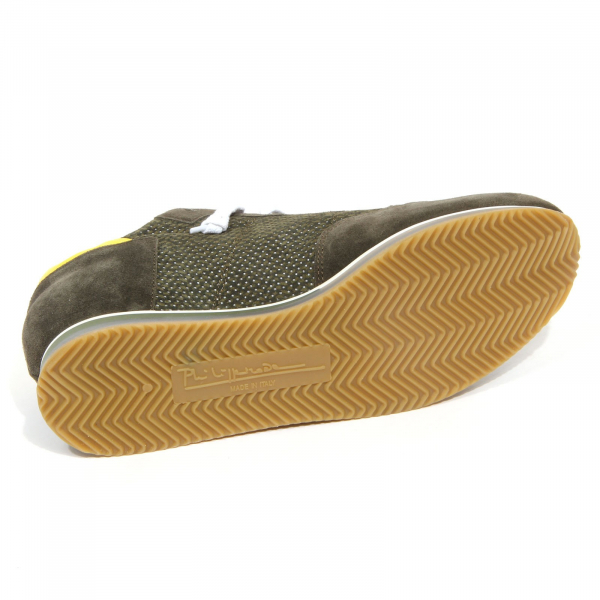 G3020 sneaker uomo PHILIPPE MODEL TROPEZ army green suede/fabric shoe man