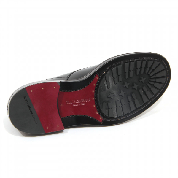 G3096 scarpa derby uomo DOLCE & GABBANA black leather shoe man