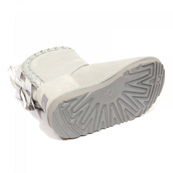 G3296 stivale bimba girl UGG CLASSIC SHORT light grey boots kids