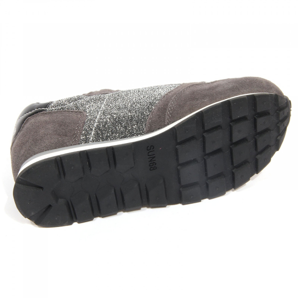 G3476 sneaker bimba girl SUN 68 grey glitter shoes kids