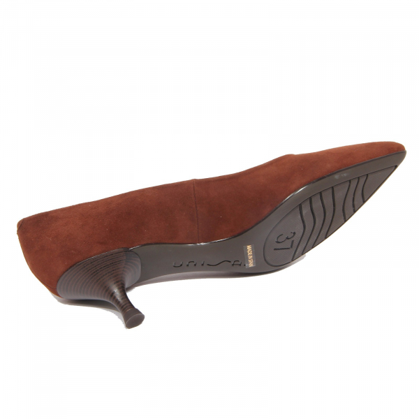 G3728 decollete donna UNISA brown suede shoes woman