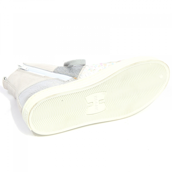 G4002 sneaker bimba girl HOGAN REBEL grey/white/silver glitter shoes kids