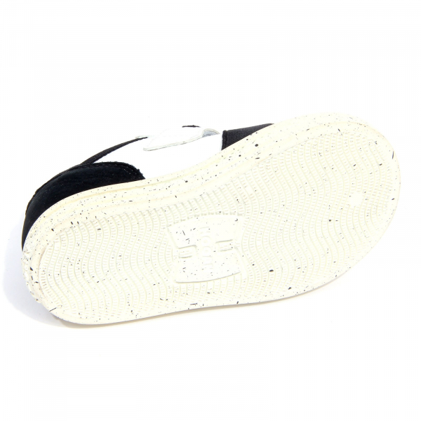 G4080 sneaker bimbo boy HOGAN REBEL white/black leather/fabric shoes kids