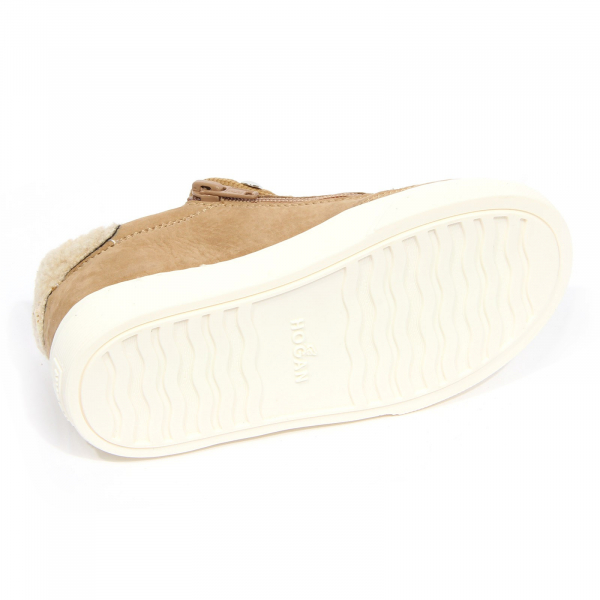 G4140 sneaker bimba girl HOGAN light brown nabuk/ eco fur shoe kid