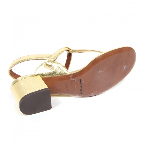 G4598 infradito donna L'AUTRE CHOSE gold leather sandals woman