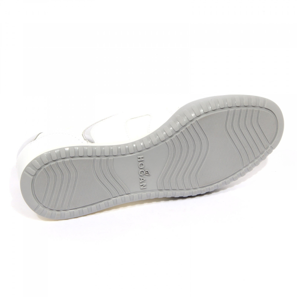 G4824 sneaker donna HOGAN OLYMPIA-Z white/silver leather shoe woman
