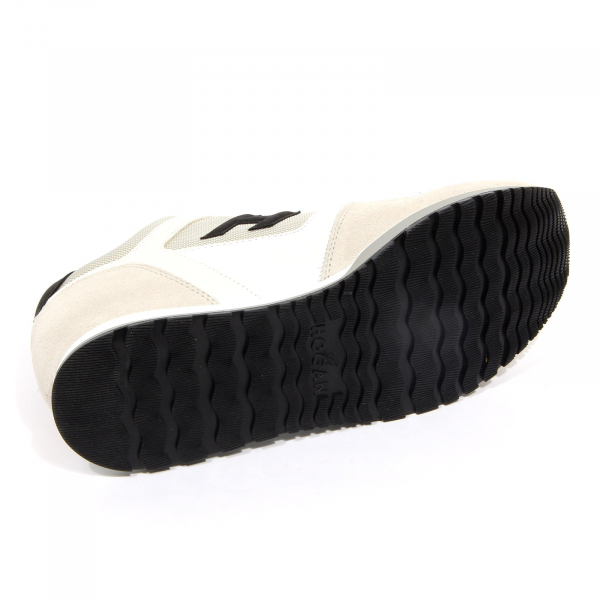 G4832 sneaker uomo HOGAN H321 grey/white/black suede/fabric shoes man