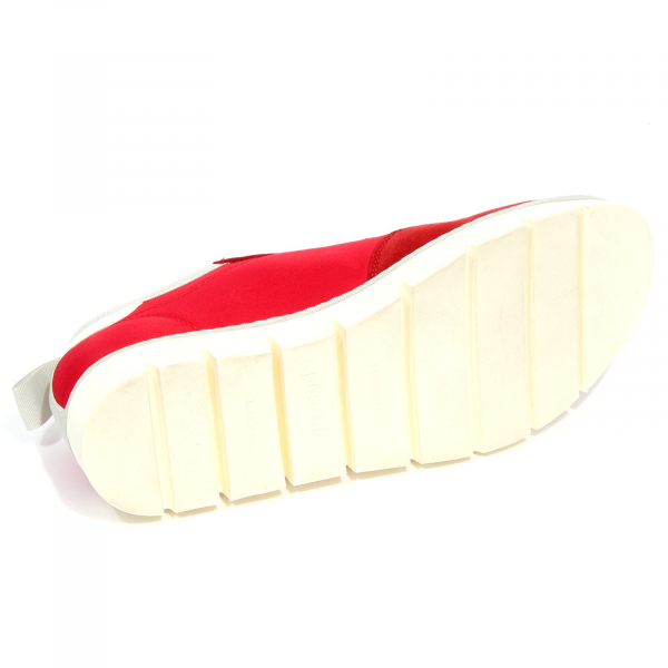 G4874 sneaker donna PÀNCHIC red fabric/suede shoes woman