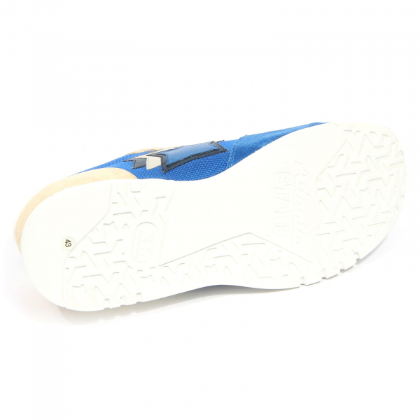 G5556 sneaker uomo ATLANTIC STARS PEGASUS blue/beige suede/fabric shoes man