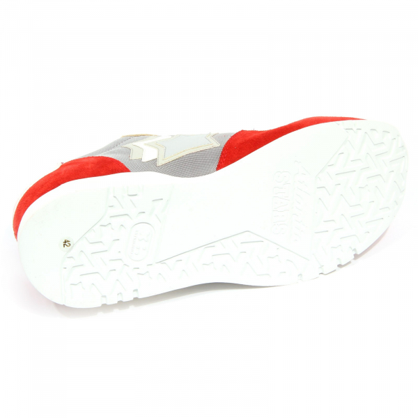 G5576 sneaker uomo ATLANTIC STARS PEGASUS red/grey/beige suede/fabric shoe men