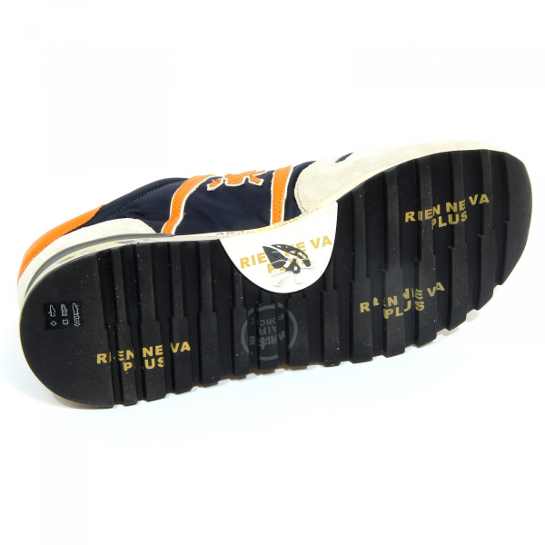 G5798 sneaker uomo PREMIATA blue/beige/orange suede/fabric shoes man