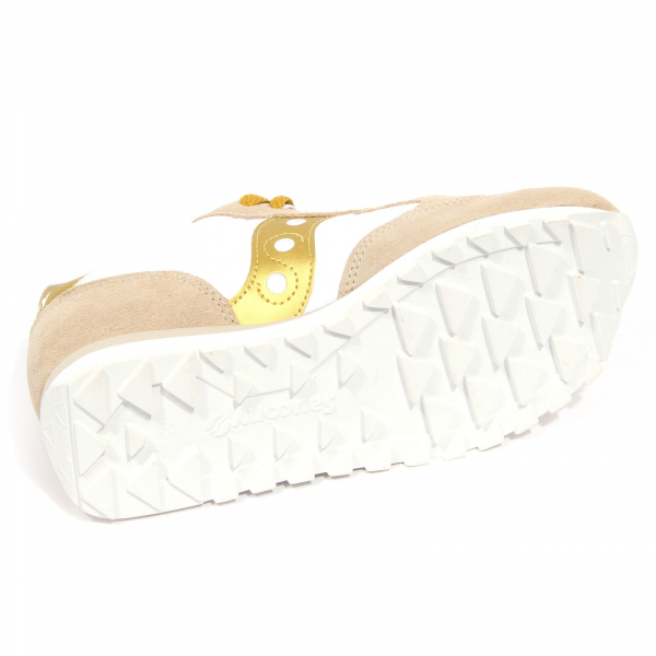 G5856 sneaker donna SAUCONY JAZZ off white/gold shoe women
