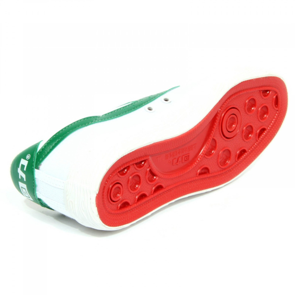 H0107 sneaker donna WARRIOR SHANGAI white/green fabric shoes women