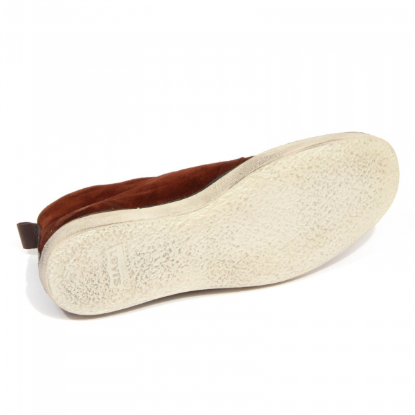H0128 polacchino uomo LEVI'S brown suede shoes man
