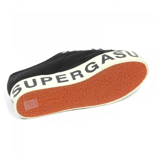 H0148 sneaker donna SUPERGA black platform shoes woman