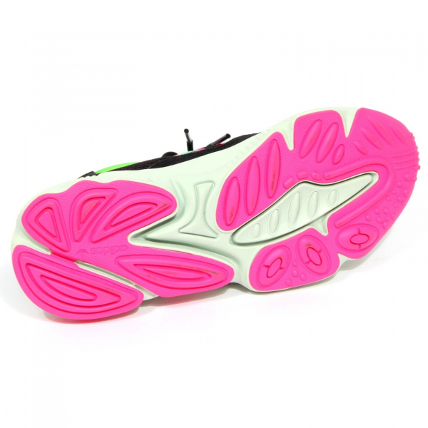 H0494 sneaker donna ADIDAS OZWEEGO woman fabric/suede shoe black/fucsia