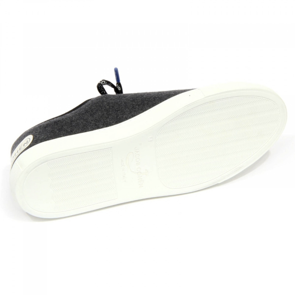 H0600 sneaker uomo JACOB COHEN JACK man fabric/leather shoe dark grey/black
