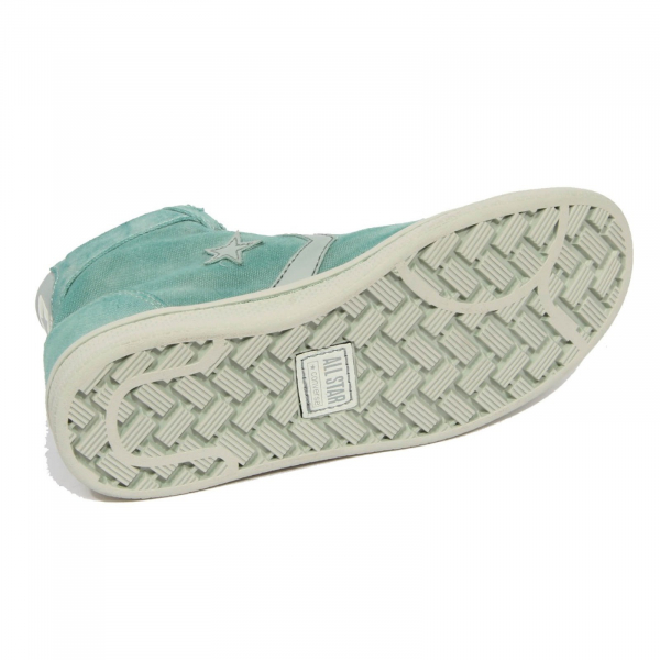 H1060 sneaker donna CONVERSE women COLLA EFFETTO VINTAGE ZIP dyed shoe green