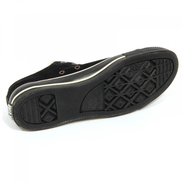 H1106 sneaker uomo CONVERSE men ALL STAR suede/eco fur shoe black