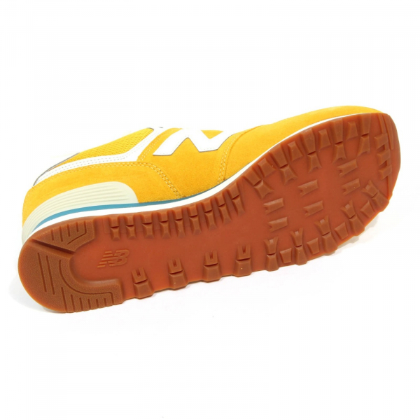 H1304 sneaker uomo NEW BALANCE 574 CLASSIC men suede/fabric shoe yellow