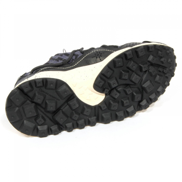 H1474  sneaker uomo FLOWER MOUNTAIN man RAIKIRI suede/nylon shoes black/grey
