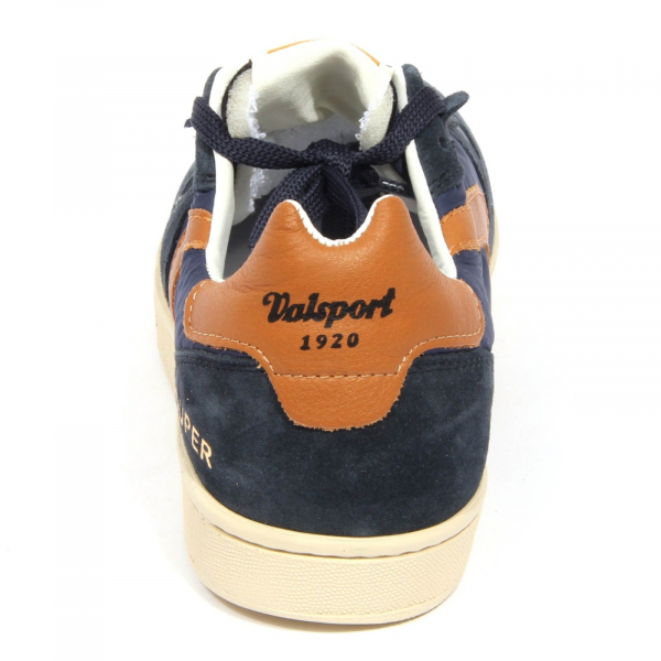 H1498 sneaker uomo VALSPORT men SUPER DAVIS leather fabric shoes blue