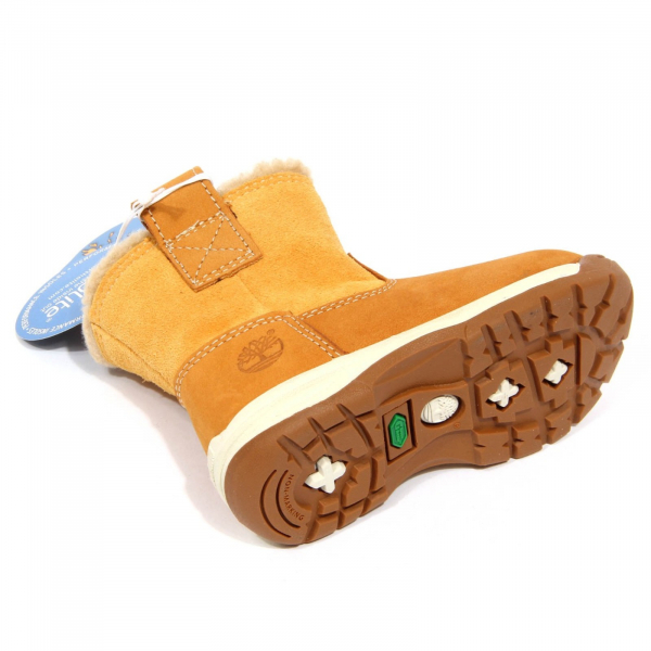 H1584 stivale bimbo boy TIMBERLAND kid TTYKES leather/ecofur boot ocra yellow 