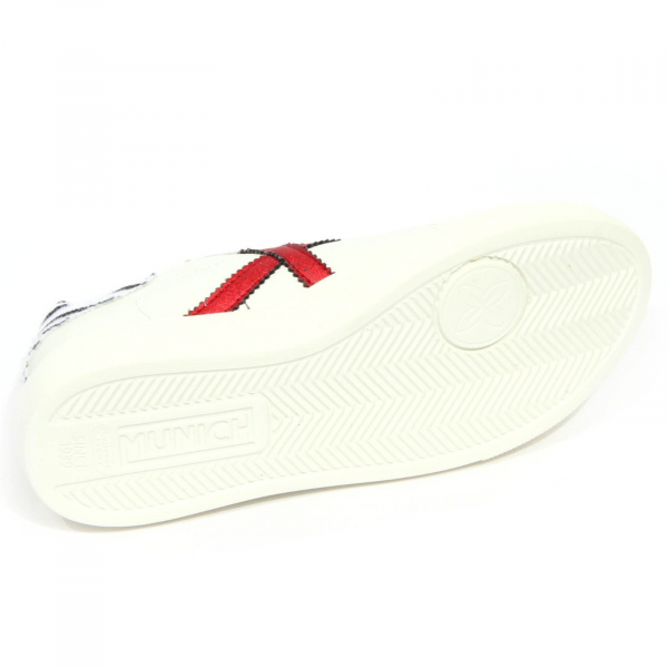 H1702 sneaker donna MUNICH woman RETE SKY leather shoes white