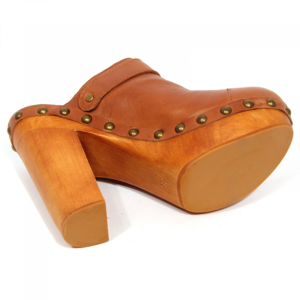 H1840 zoccolo donna JEFFREY CAMPBELL WOODIES woman CHARLI clogs tan