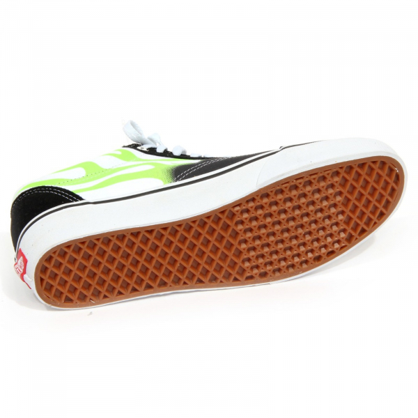 H1912 sneaker uomo VANS man OLD SKOOL FLAME shoes black/green
