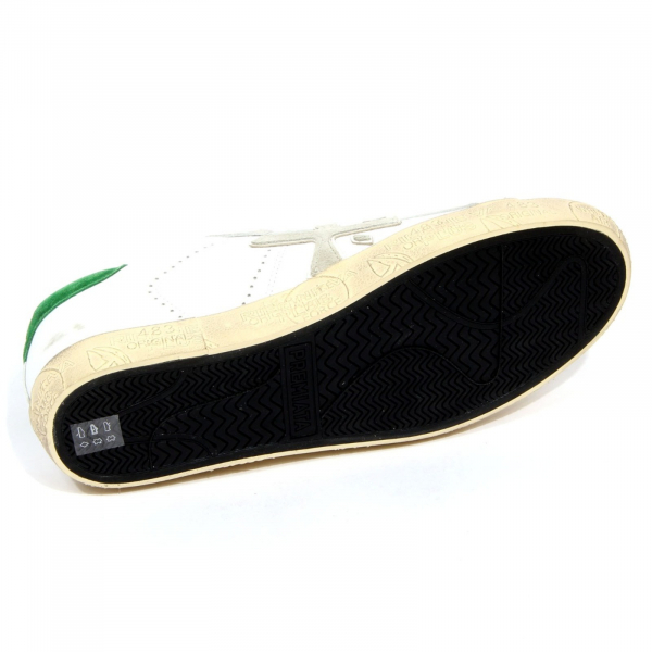 H2012 sneaker uomo PREMIATA man STEVEN vintage effect leather shoes white