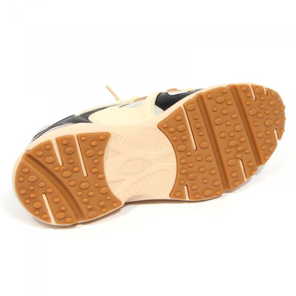 H2156 sneaker donna TOD'S RUN 54C woman technical fabric shoes beige/grey/black