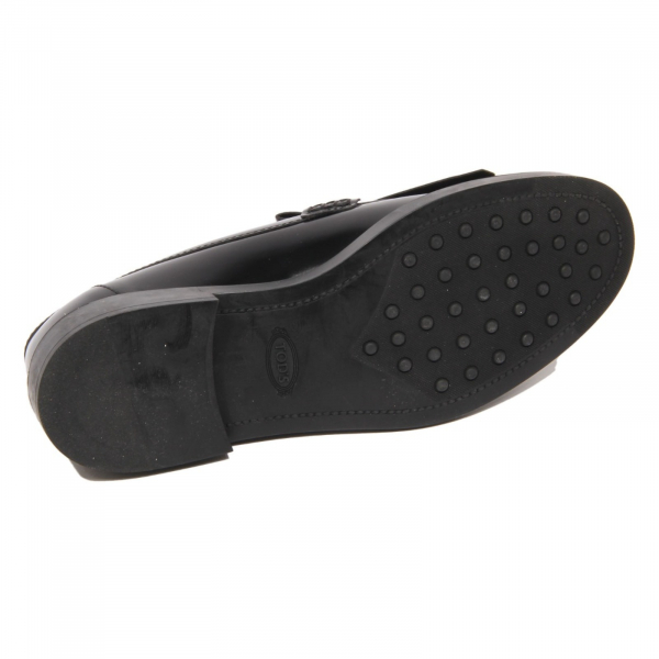 H2476 mocassino donna TOD'S woman leather GOMMA BASSO 59C loafers black