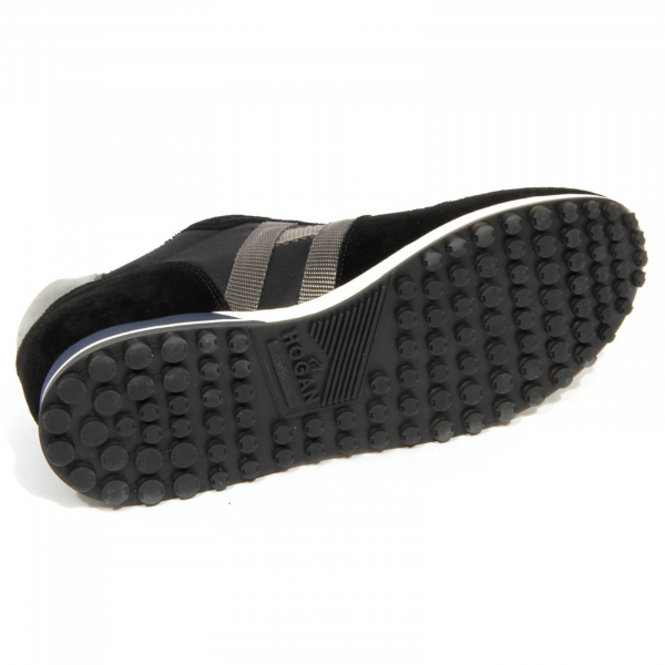 H2660  sneaker uomo HOGAN H383 H86 RUN men shoes suede/fabric black