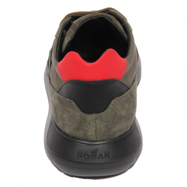 H2758 sneaker uomo HOGAN H371 INTERACTIVE3 men suede fabric green