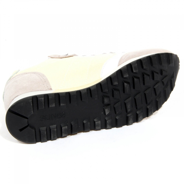H3168 sneaker donna SUN 68 UNCLE JAKI women leather/fabric off white shoes