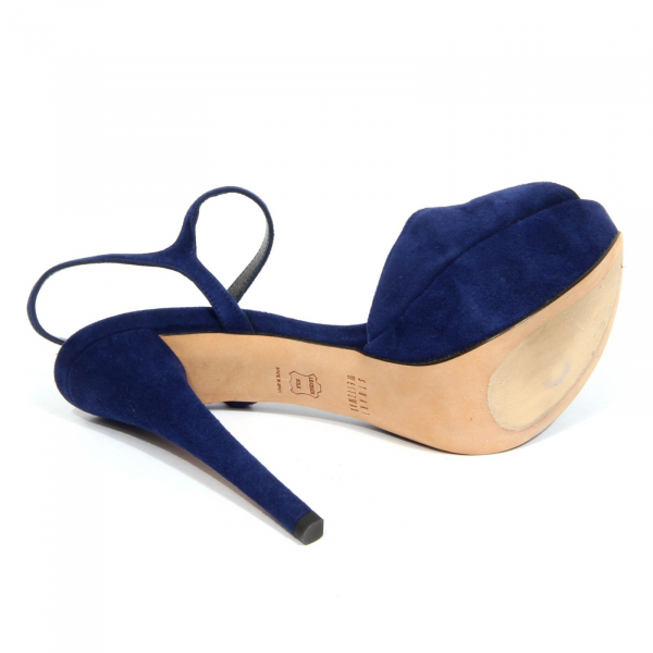H3224 sandalo donna STUART WEITZMAN GOTME woman suede sandals blue