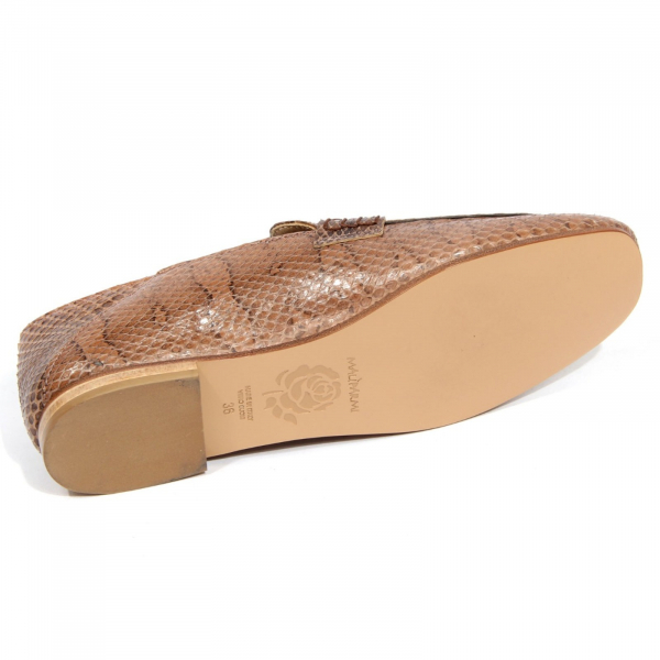 H3280 mocassino donna MALIPARMI woman leather loafers brown