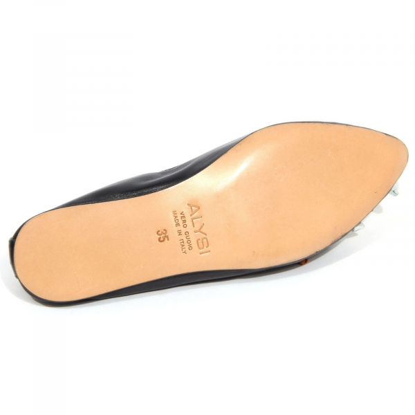 H3288 ballerina donna ALYSI woman leather flats shoes black