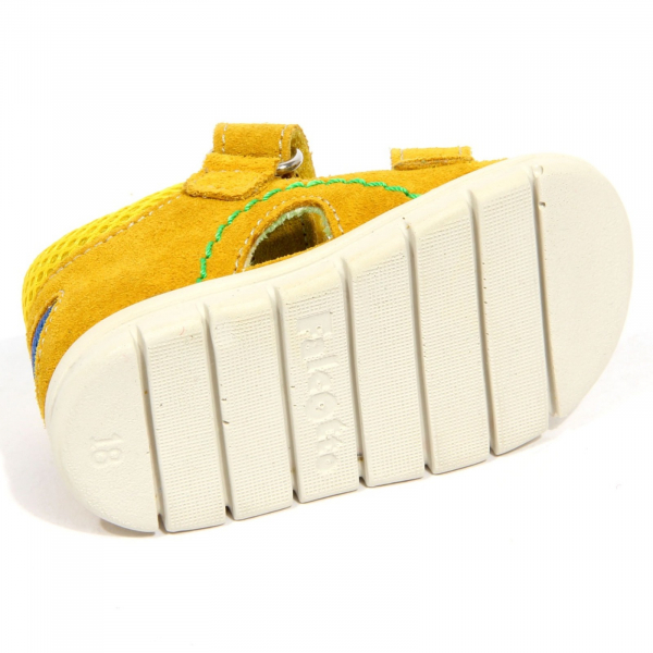 H3410 sandalo bimbo boy FALCOTTO kids suede/textile sandals yellow