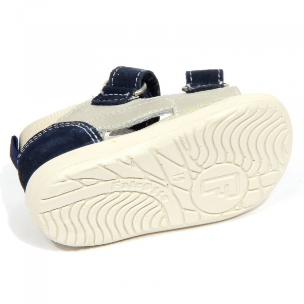 H3440 sandalo bimbo boy FALCOTTO kids leather/suede sandals grey/blue