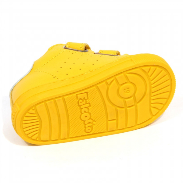 H3464 sneaker bimbo boy FALCOTTO SALAZAR kids leather shoes yellow